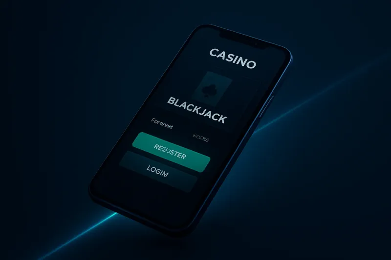 Premium Casino App Modern smartphone showing dark premium casino app with green accents